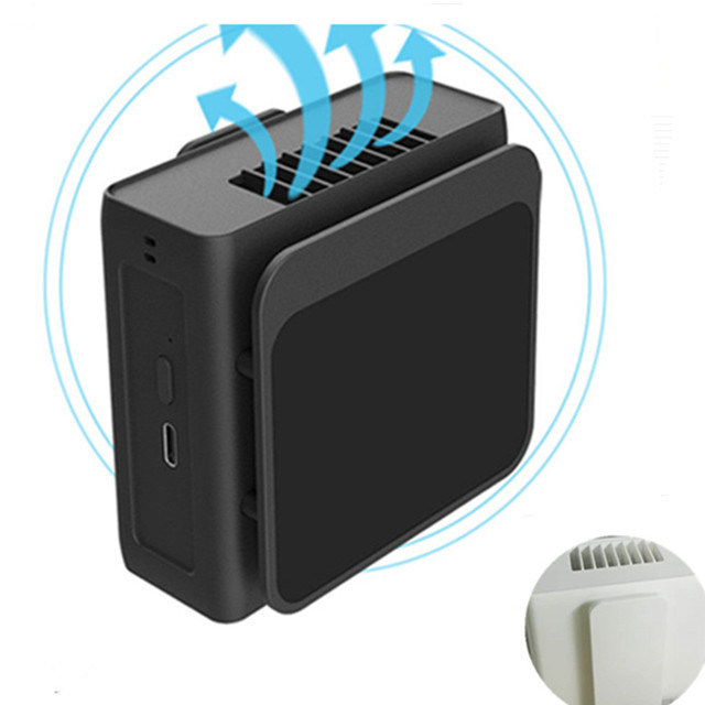 Ventilador pessoal multifuncional para cinto, pendurado no pescoço, clipe de cintura, ventilador com bateria embutida de 5000mAh, ventiladores portáteis vestíveis USB de 5V