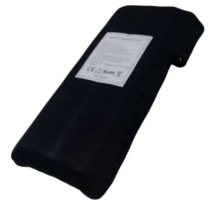 Roupas 12V 10Ah Bateria 11.1V Tecido preto envolto com tomada de carregamento de corrente contínua para casaco aquecido