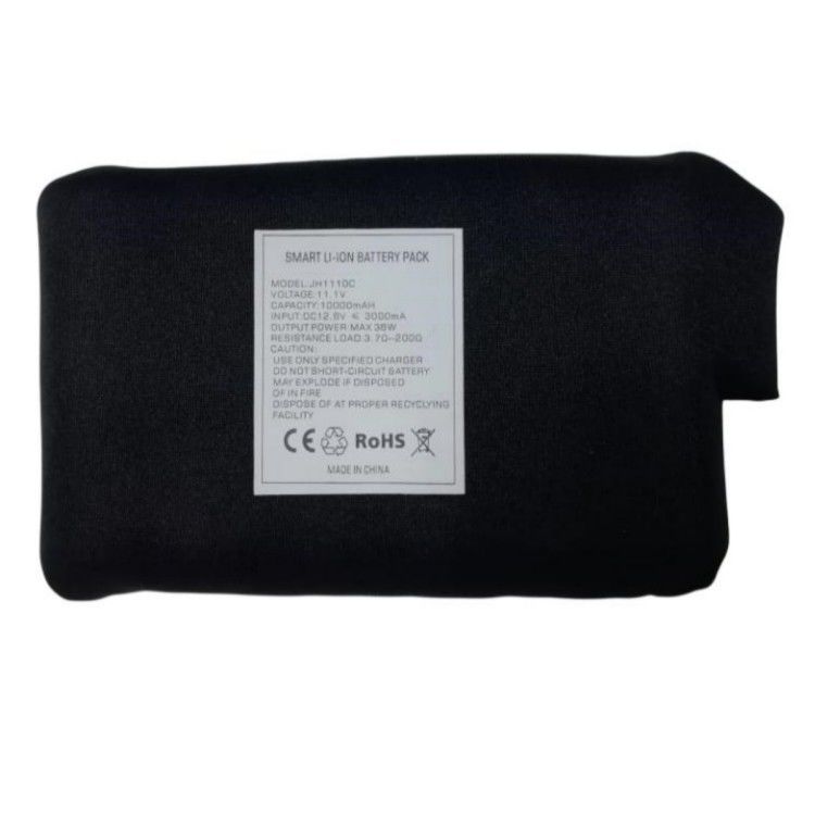 Roupas aquecidas no inverno Bateria 7.4V 12V 10000mAh Cabeça de carregamento DC Cor preta