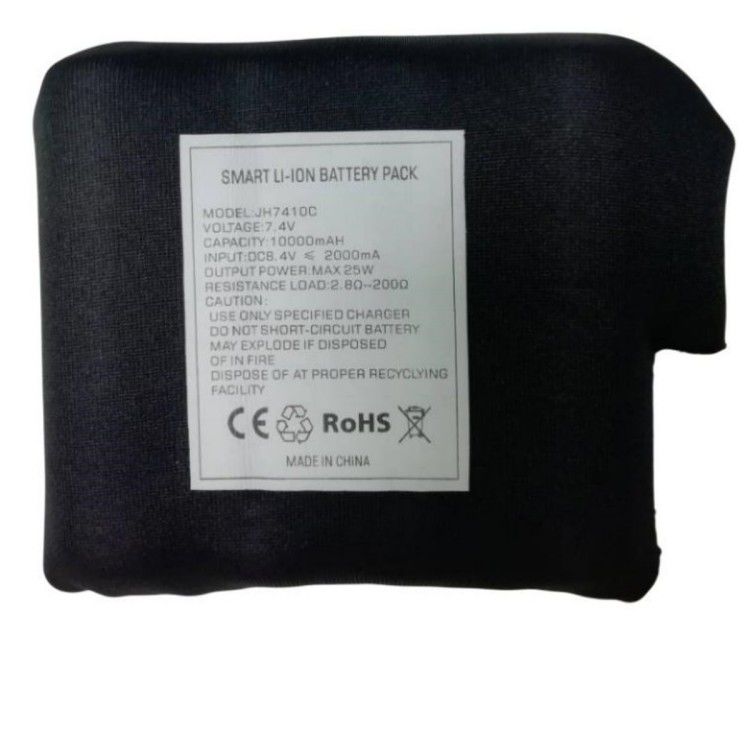 Roupas de mergulho pretas embalado 7,4 V 10000mah Bateria 21700 2S2P Para casaco aquecido