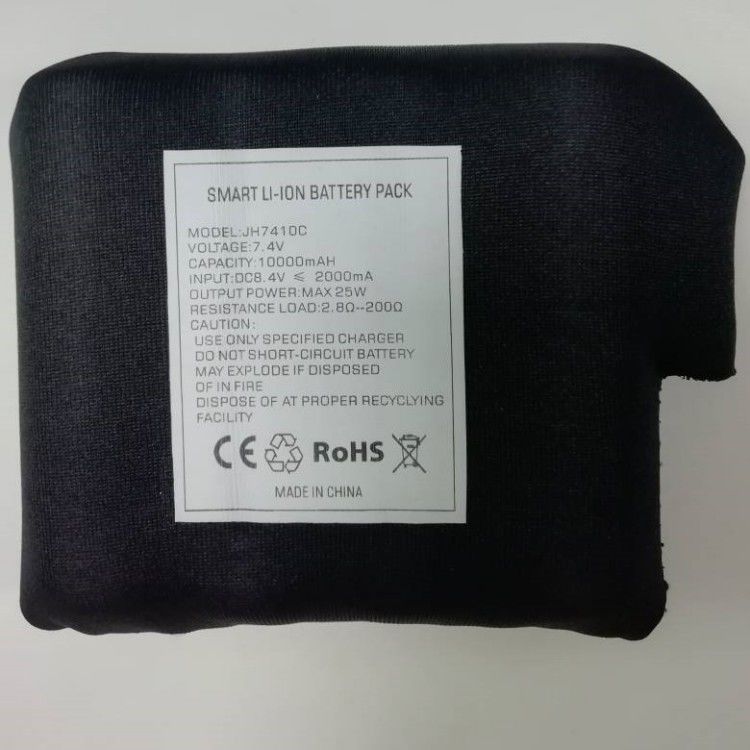 Roupas de mergulho pretas embalado 7,4 V 10000mah Bateria 21700 2S2P Para casaco aquecido