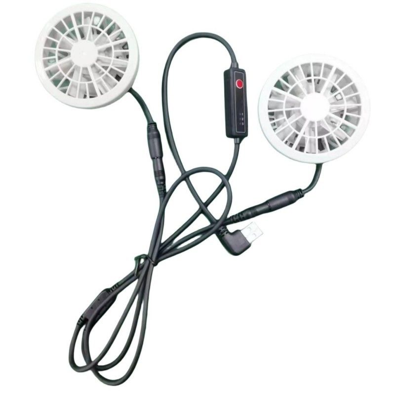Calças de Verão Leve Ventilador Slim 25mm Dois Ventiladores Conectados Com Cabo USB