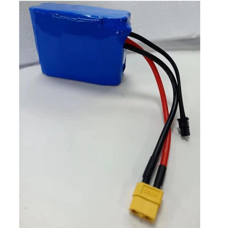 Pacote de bateria personalizado 7.4V 16Ah 2S5P 18650 Célula 3200mAh BMS 25A Com conector de carregamento MX3.0