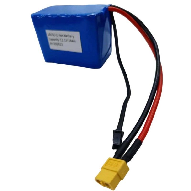 3S5P 18650 Bateria 11.1V 16Ah Com conector de carregamento MX3.0 Descarga XT60 Plug Feminino