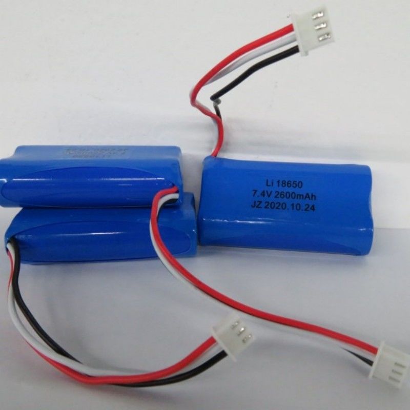 7.4V 2600mAh 18650 Pacote de bateria de célula com 3 condutas e 3 pin contato para máquina POS