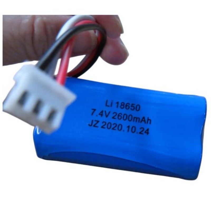 7.4V 2600mAh 18650 Pacote de bateria de célula com 3 condutas e 3 pin contato para máquina POS