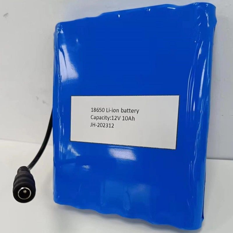 Pacote de bateria plana 12V 10Ah 18650 Bateria de lítio 3s4p Com conector DC Feminino Para almofada de aquecimento de PVC