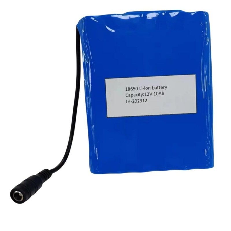 Pacote de bateria plana 12V 10Ah 18650 Bateria de lítio 3s4p Com conector DC Feminino Para almofada de aquecimento de PVC