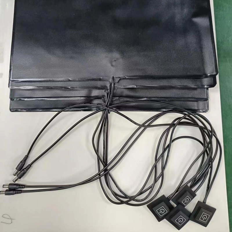 Pads de aquecimento personalizados de 35x35cm 12V com tomada de corrente contínua para sacos de entrega de alimentos quentes