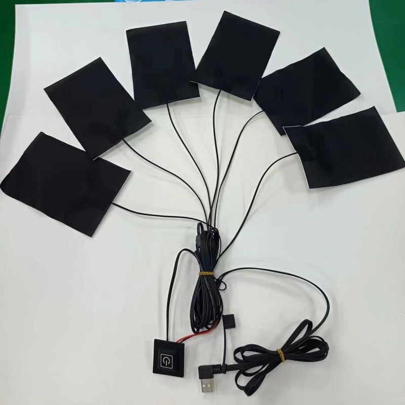 6 em 1 roupas almofadas de aquecimento 10x15cm comprimento do cabo 1M temperatura máxima 50 graus