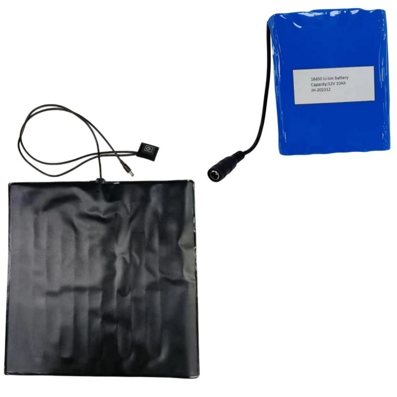 Pads de aquecimento de bateria personalizados de 12V 10Ah Set Pads de PVC 35x35cm Para saco de entrega de pizza