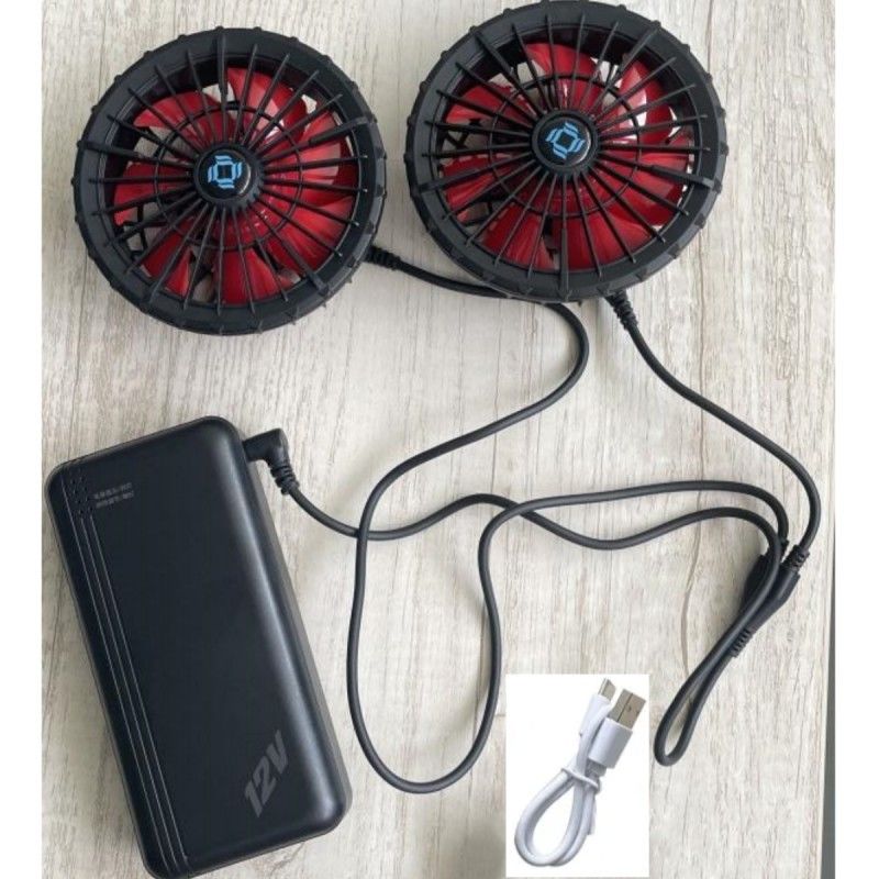 Ar condicionado casaco ventilador de arrefecimento bateria 12v 20000mAh alta velocidade 10H tempo de trabalho