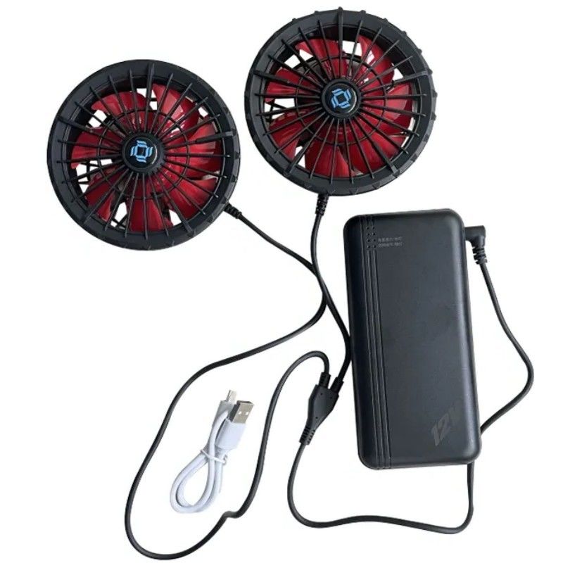 12v bateria casaco de refrigeração ventilador conjunto de velocidade máxima 12 horas de trabalho para resfriamento casaco de couro