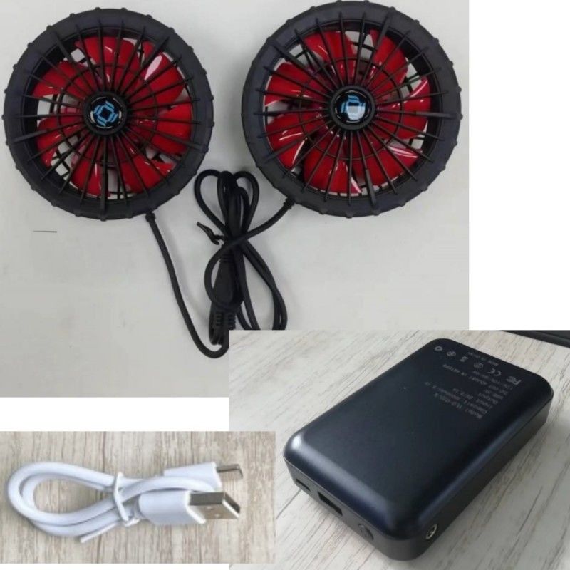 Vestuário de trabalho casaco de refrigeração bateria do ventilador 12V 10000mAh com motor chinês sem escova