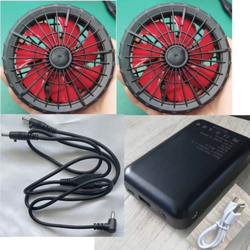 Vestuário de trabalho casaco de refrigeração bateria do ventilador 12V 10000mAh com motor chinês sem escova