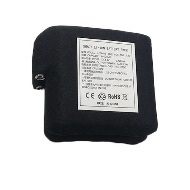 Bateria envolta em pano preto 7.4V 4400mAh 5200mAh 6400mAh 7000mAh Baterias para colete aquecido