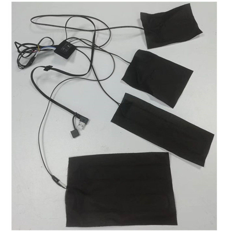 Pad de aquecimento de casaco 4pads 4 em 1 Far Infrared 5V USB Chave de aquecimento para roupas