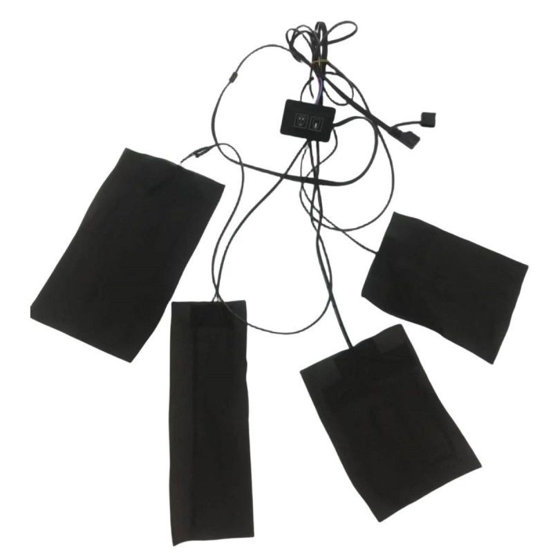4 em uma roupa almofadas de aquecimento dois botões de interruptor zona de aquecimento separada para casaco de inverno