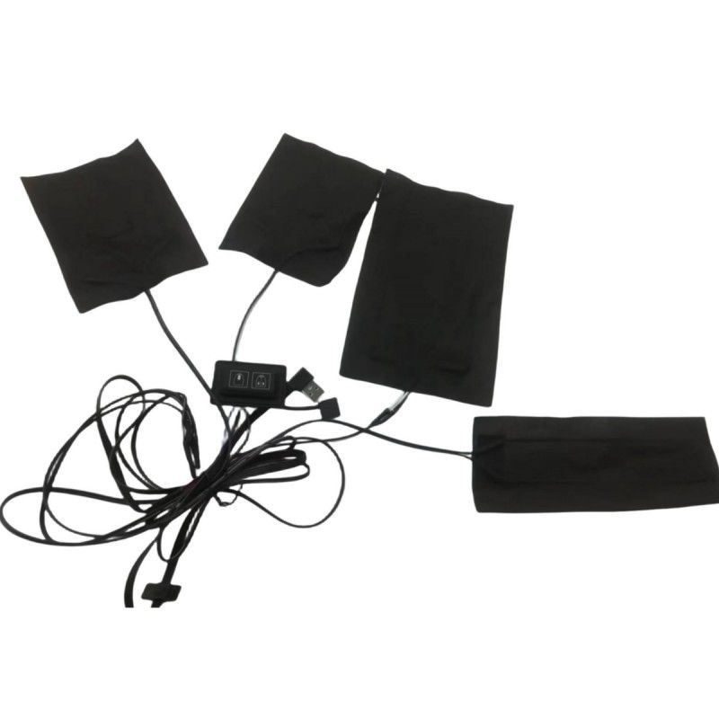 Pad de aquecimento de casaco 4pads 4 em 1 Far Infrared 5V USB Chave de aquecimento para roupas