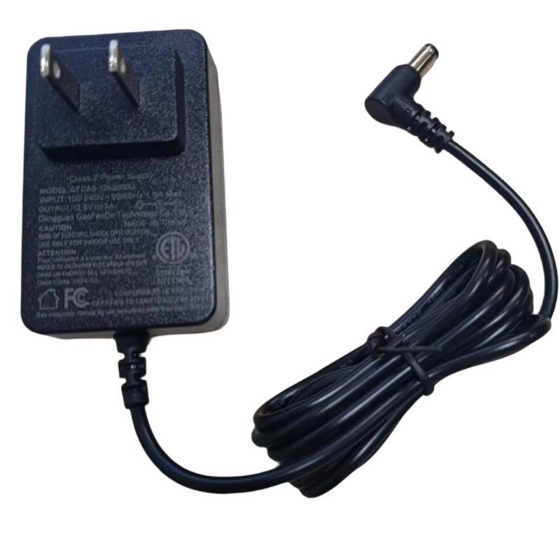 Carregador de bateria 12V 2A US Plug DC Bend Head 90° 2.1 mm Barril Jack Dois Amp