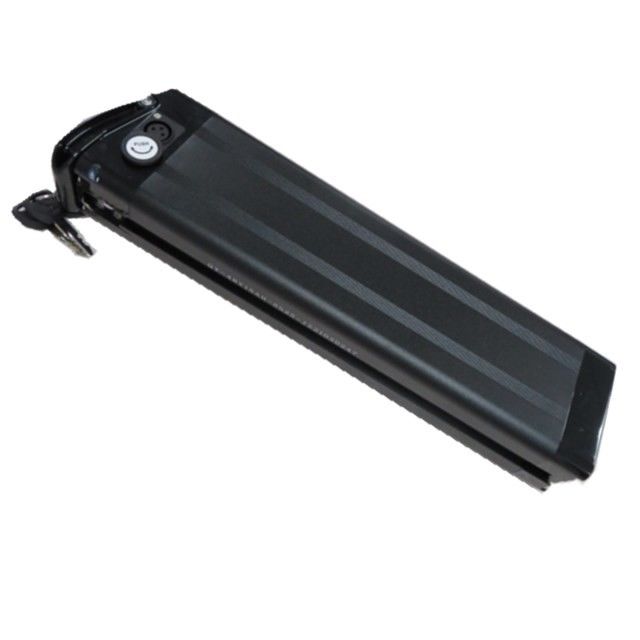Pacote de bateria de peixe prateado 48V 15Ah para ebike com porta de carregamento de cabeça de canhão 3P