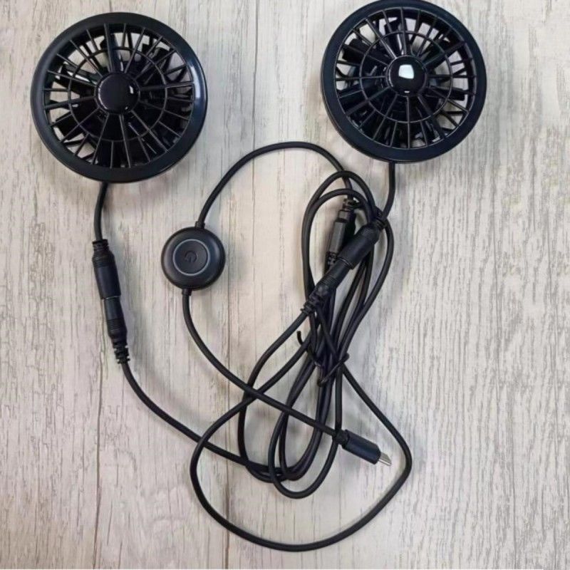 Ventilador de calças 2pcs Ventilador de arrefecimento pequeno 5V Com conector tipo-C