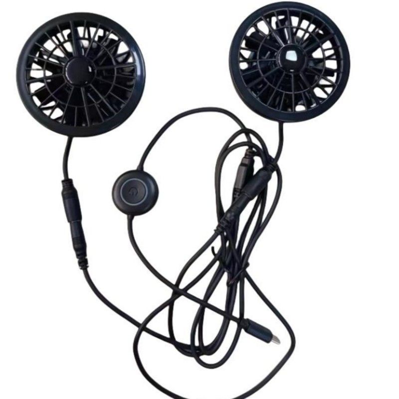 Ventilador de calças 2pcs Ventilador de arrefecimento pequeno 5V Com conector tipo-C