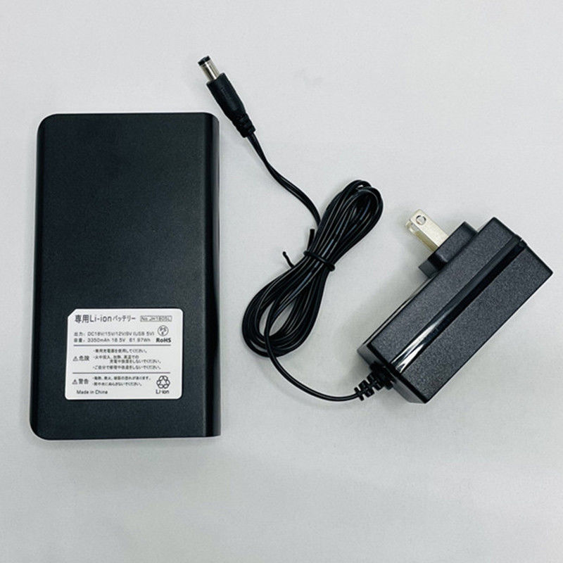 Bateria Powerbanks DC 4 Nível Voltagem de Saída 18V 15V 12V 9V Para ventoinha de casaco de verão