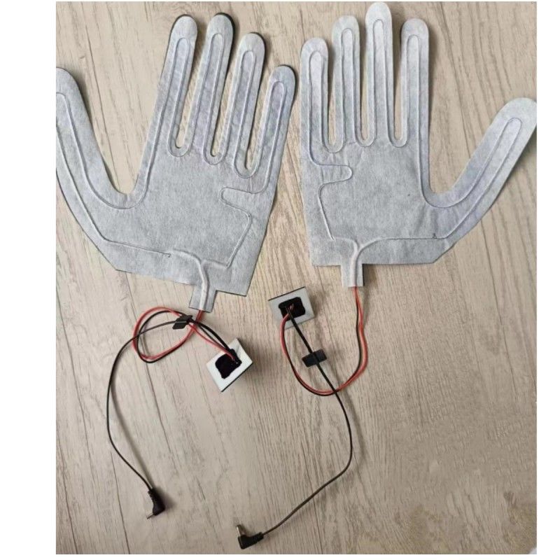 Pad de aquecimento personalizado de 7,4 V para luvas com conector DC 3,5x1,35 mm