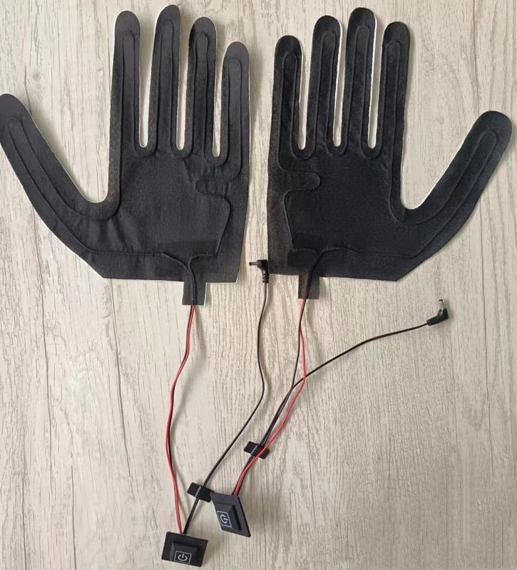 Pad de aquecimento personalizado de 7,4 V para luvas com conector DC 3,5x1,35 mm