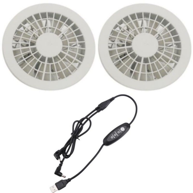 Ventilador de resfriamento de jaqueta de três níveis de velocidade Ventilador de 2 peças para fatos de verão de trabalhadores
