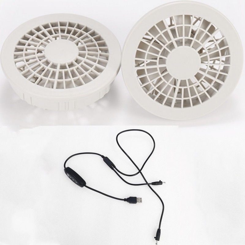 Ventilador de resfriamento de jaqueta de três níveis de velocidade Ventilador de 2 peças para fatos de verão de trabalhadores