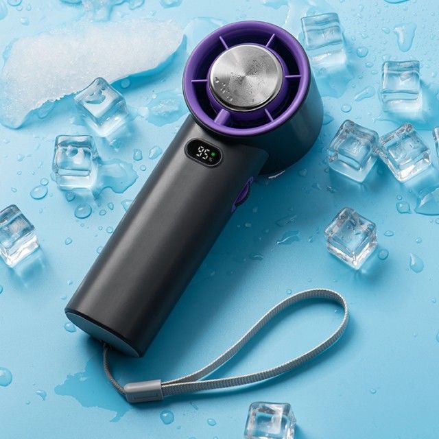 Ventilador de Arrefecimento de Gelo com Regulação de Velocidade Contínua 13000 RPM Ventilador Portátil Sem Lâminas 3600mAh