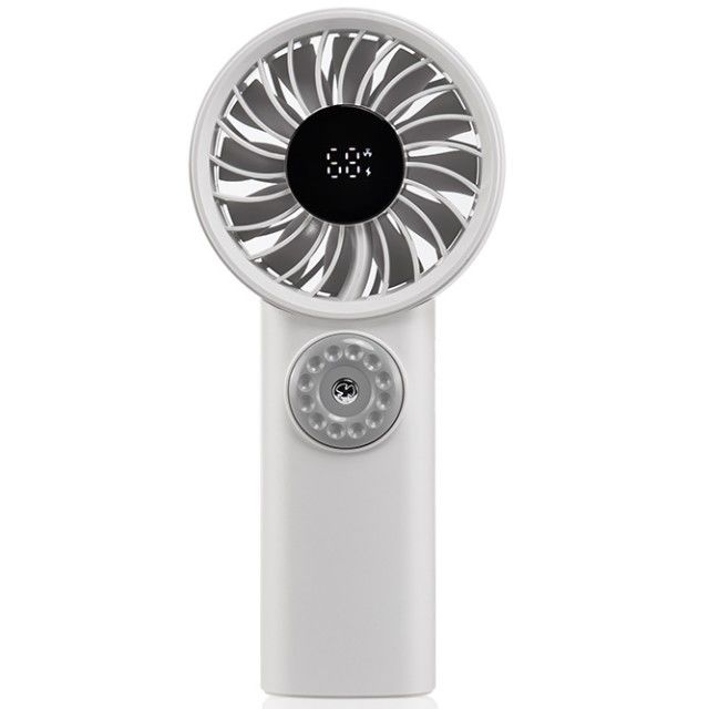 Ventilador portátil com display digital LED, operado por bateria, para pendurar no pescoço, ventiladores elétricos dobráveis para viagem