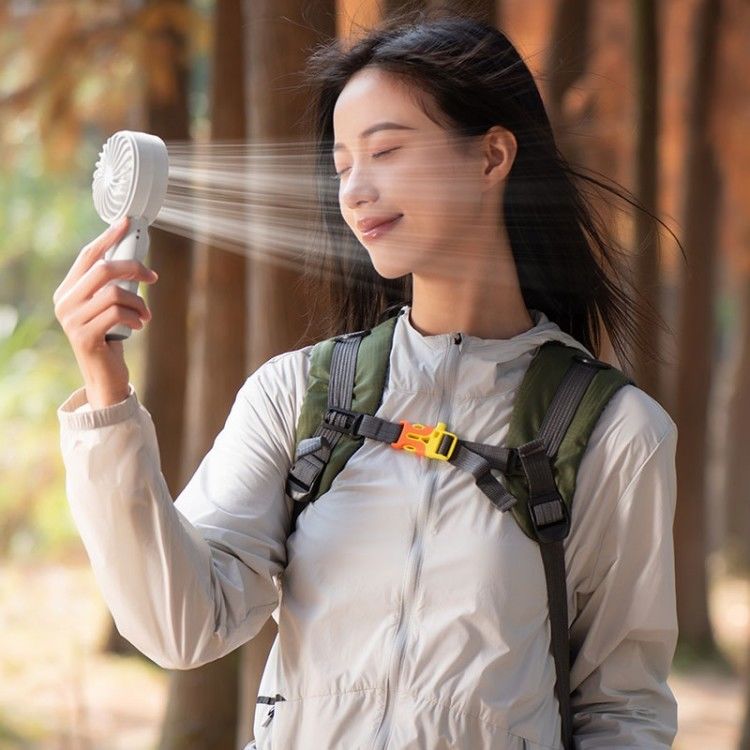 Ventilador portátil com display digital LED, operado por bateria, para pendurar no pescoço, ventiladores elétricos dobráveis para viagem