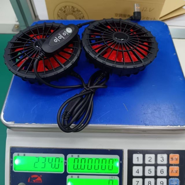 Ventilador de arrefecimento do casaco 12V Ventilador USB Controle Velocidade do vento 12V Alto 9V Médio 5V Baixo