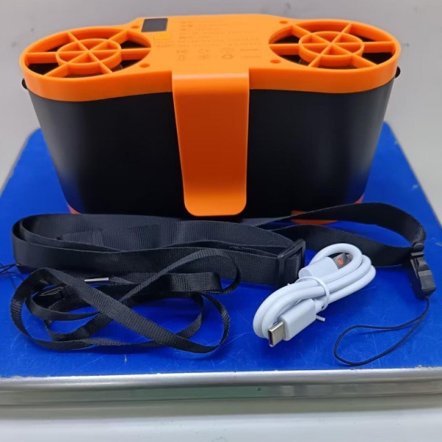 Ventilador de cintura portátil com bateria de 20000mAh, 6 níveis de velocidade ajustáveis e função power bank