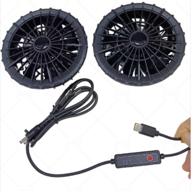 Ventoinha de Ar de 5V, 2 unidades, para Camisa, para Trabalhadores Externos, com Plugue Tipo C