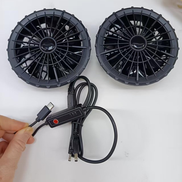 Ventoinha de Ar de 5V, 2 unidades, para Camisa, para Trabalhadores Externos, com Plugue Tipo C