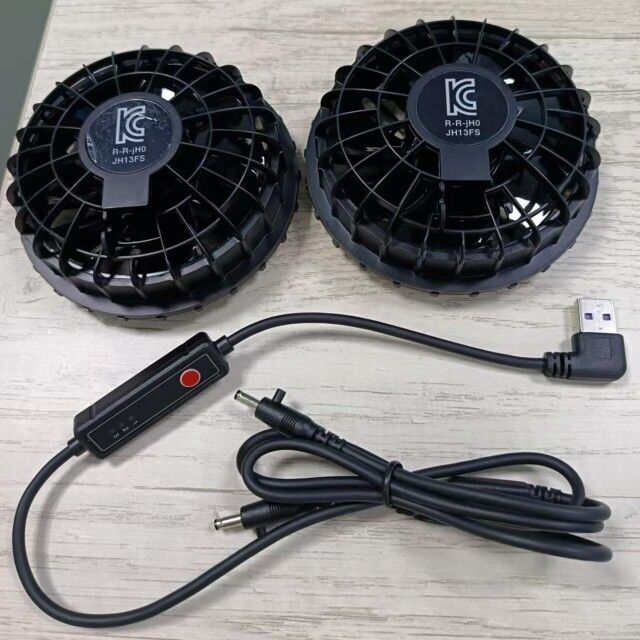 Ventilador de roupa exterior de resfriamento de verão com velocidade de 3 níveis para Ventilador de resfriamento de casaco Super fino 34mm